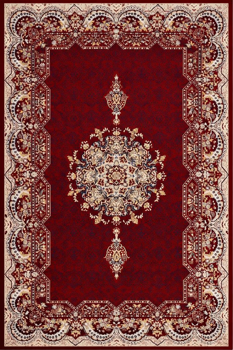 Red & Beige